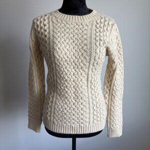 Forever 21 Cream Cable Knit Sweater | Size S